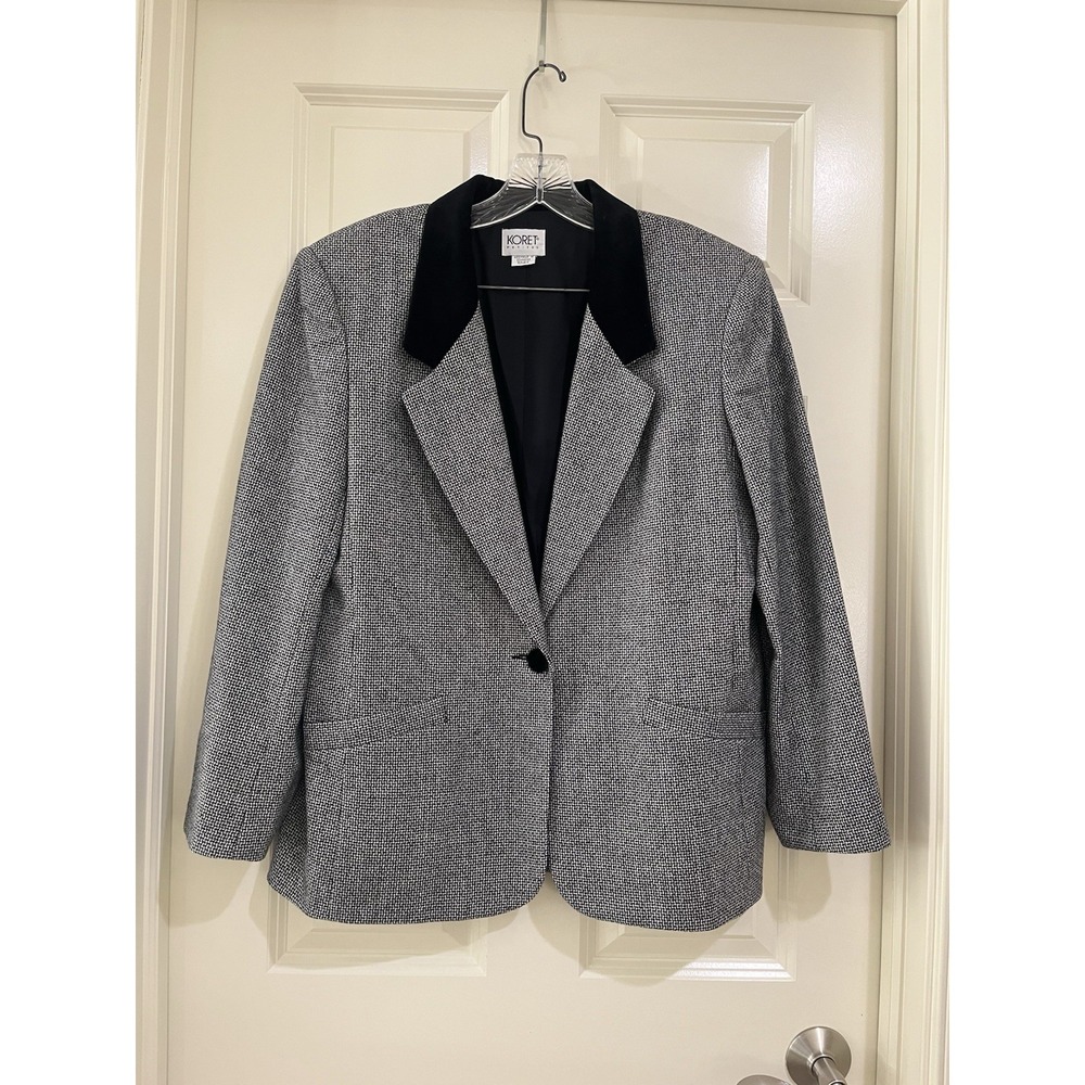 koret petites women wool blend blazer size 14